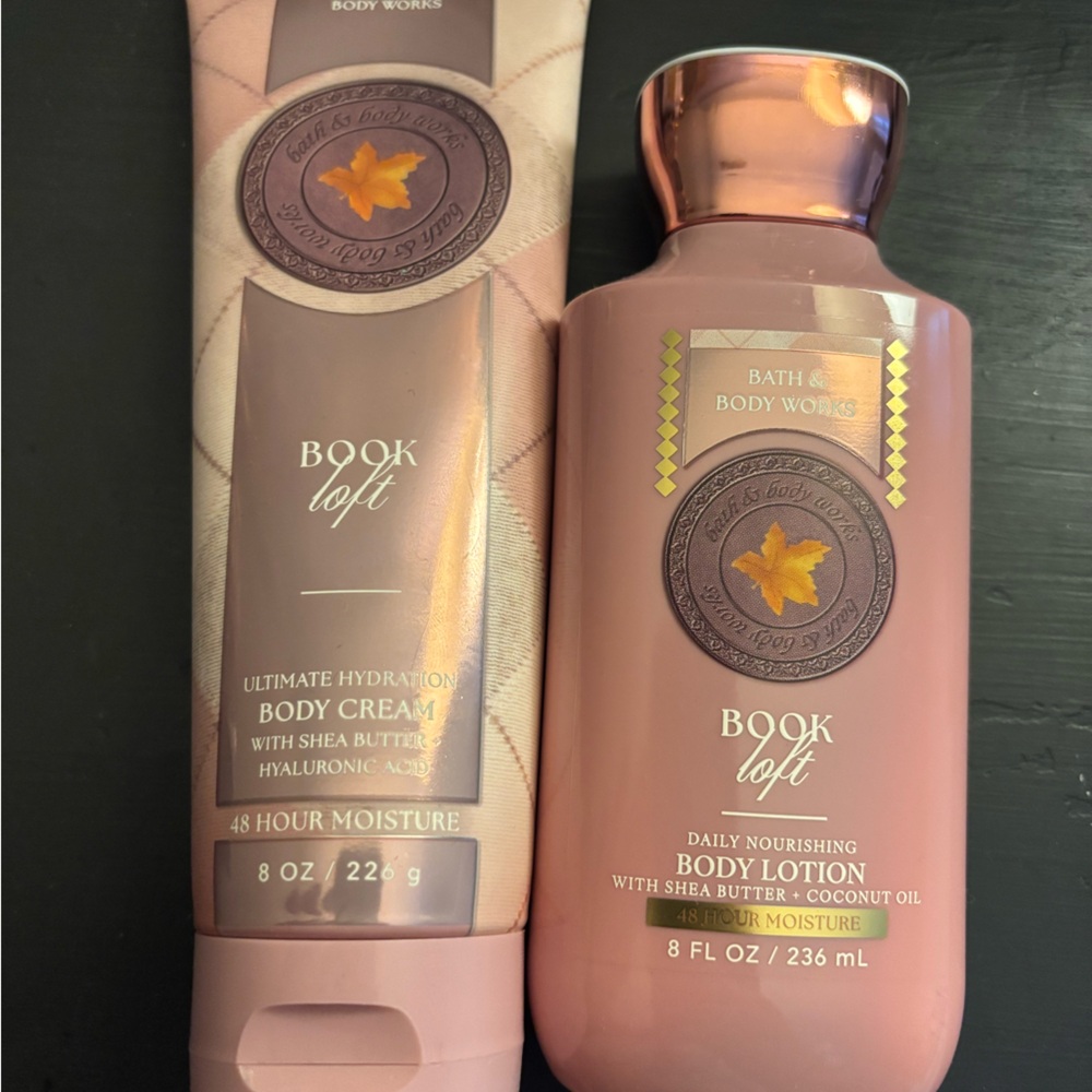 Bath & Body Works book loft Body Lotion and Cream Duo